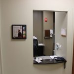 Receptionist and desk interior photo of Newton PA oral surgery center