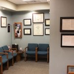 Reception and waiting area interior photo for Newton PA oral surgery center