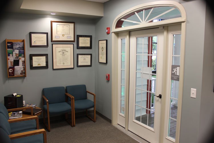 Front entrance interior photo of Newton PA oral surgery practice Oral & Maxillofacial Surgery Center