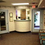 Interior oral surgery practice photo: Reception desk and room for Oral & Maxillofacial Surgery Center in Warminster PA